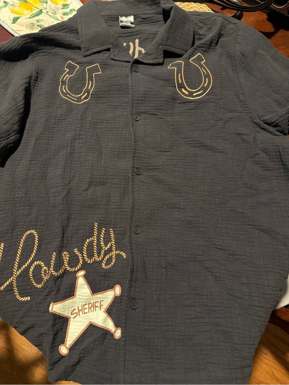 2XL Woody and Bullseye Toy Story 5 Collared Short Sleeve shirt